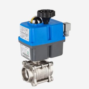 VALVULA BOLA 3 PIEZAS CON ACTUADOR ELECTRICO T304 1