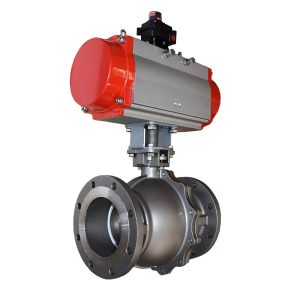 VALVULA BOLA BRIDADA CON ACTUADOR NEUMATICO T304 1