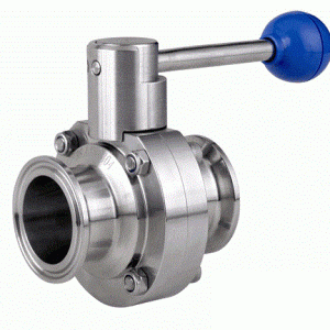 VALVULA MARIPOSA SANITARIA CLAMP OPR P/ACERO INOX  T316 6