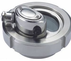 MIRILLA SANITARIA REDONDA SOLDABLE CON LUZ T304 80 MM