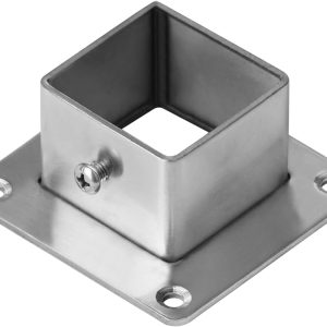 BASE ORNAMENTA CUADRADA PARA TUBO A PISO 304 1 1/2